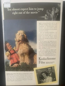 Vintage 1939 Kodachrome Film Almost Expect Him To Jump Advertisement - Bild 1 von 2