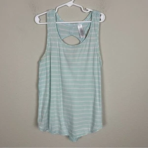Ivivva Green Stripe Athletic Tank Top 12 - Picture 1 of 7