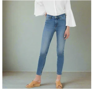 Mih Skinny Jeans Crop Womens 24 Blue High-Rise Stonewash Chip Pants - Picture 1 of 4