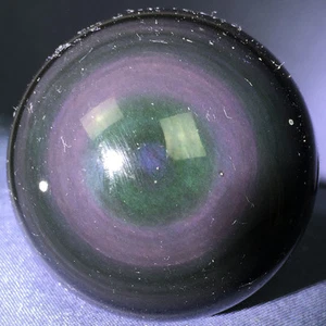 1,90 Zoll 142 g natürlicher Regenbogen-Obsidian polierte Kristallkugel Kugel Heilung IP0096 - Bild 1 von 12