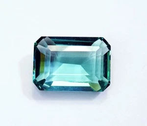 Green Amethyst Emerald Cut 19.30 Ct Certified Loose Gemstone With Free Gift - Picture 1 of 7