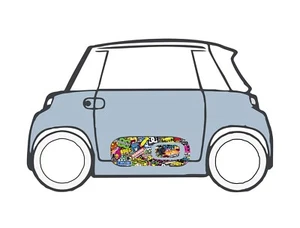Set Adesivi Citroen AMI sportello fiancata laterale sticker bomb AM C 22 - Imagen 1 de 2