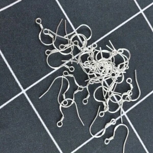 1000pcs 925 Silver Ear Hooks Ear Wire for DIY Making Earrings Jewelry Findings - Picture 1 of 8