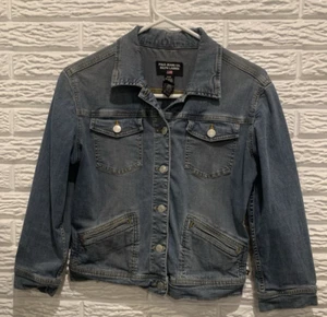 Polo Jeans Co Ralph Lauren Women's Size Medium Denim Crop Jacket Pockets - Picture 1 of 16