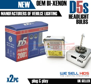 2x D5S 35w HID Xenon OEM Factory replacement bulbs Aluminium Color 5500k UK - Picture 1 of 3