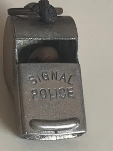Vintage Signal Police Blow Whistle Germany Orig Cork Ball Orig Condition - Picture 1 of 8