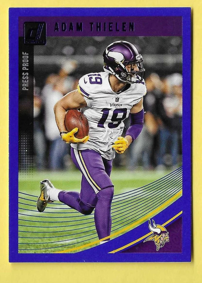 2018 Donruss Blue Press Proof Adam Thielen Vikings - Image 1 of 1