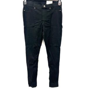 Hue Black Super Smooth Denim Leggings Size Medium U15154 Real Back Pockets - Picture 1 of 11