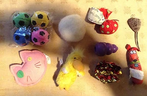 Cat Exercise 13 Toys Balls Catnip Stuffers Chewing Cats Running Feline Toys Lot - Picture 1 of 6