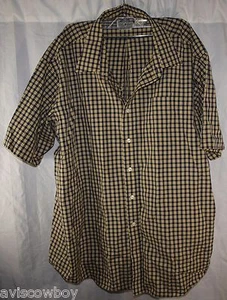 Jeans RALPH LAUREN verde avorio quadri flanella 100% cotone bottoni uomo XL - Foto 1 di 4