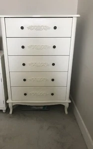 Shabby Chic Ivory Sophia Wardrobe + Matching Chest of Drawers - Moving Sale - Picture 1 of 2