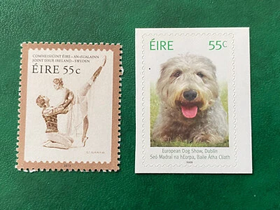 Irlanda 2 sellos MNH incluyendo autoadhesivo - perro, ballet Foto 1 de 2