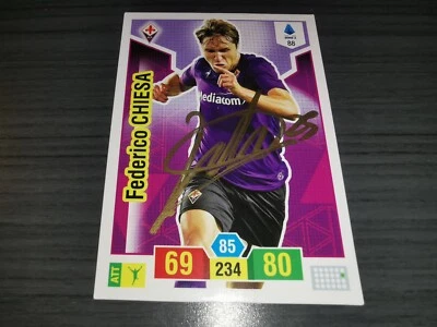 Federico Chiesa hand signed autograph Fiorentina N.88 CARD XL ADRENALYN 2019/20 - Image 1 of 2