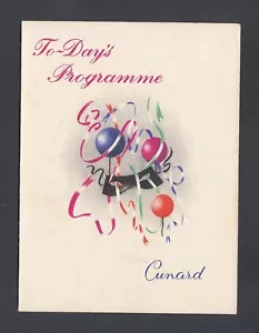 "PROGRAMA DE EVENTOS CUNARD RMS SYLVANIA 17 DE MAYO 1959 DE HOY 5"" X 6" - Imagen 1 de 2