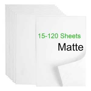 Vinyl Sticker Paper - Inkjet & Laser Printable 8.5x11" Matte Self Adhesive - Picture 1 of 45