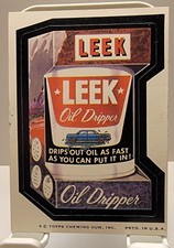 1974 TOPPS WACKY PACKS LEEK OIL DRIPPER 7th SERIES