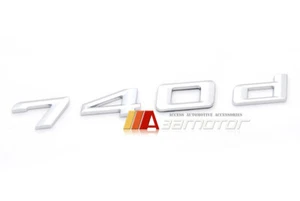 740d 740 d Rear Trunk Lid Chrome Emblem Badge Letters fits BMW F01 F02 7-Series - Picture 1 of 1
