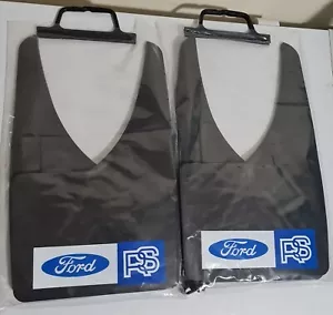 FORD RS BLUE & WHITE MUDFLAPS (SET OF 4 ) - Picture 1 of 1