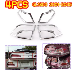 Fairing Saddlebag Light Accents Trim Fit Honda Goldwing GL1800 2001-2005 Chrome - Picture 1 of 14