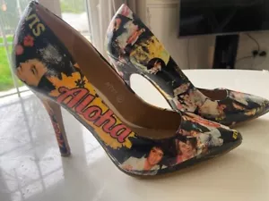 V.V.RARE: Elvis Aloha from Hawaii Ladies High Heel Shoes STUNNING *NR AS NEW* - Picture 1 of 7
