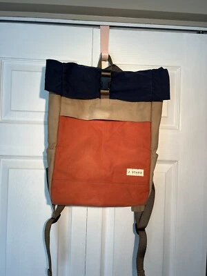 Mochila J.Stark Sentinel, Lona Encerada, Azul Beige Naranja Foto 1 de 4
