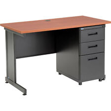 Global Industrial 48"W x 24"D Office Desk with 3 Drawers Cherry