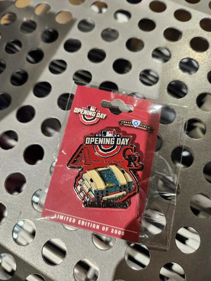 2024 Opening Day Pin AZ Diamondbacks Vs Colorado Rockies Chase Field -  New - Image 1 of 1