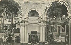 Postcard Germany Berlin Cathedral Interior Divided C. 1910 Unposted - Picture 1 of 2