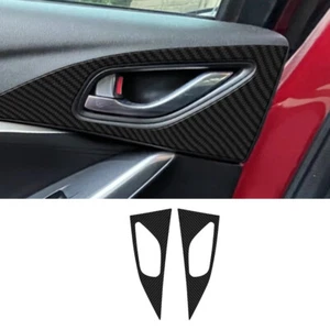 Carbon Fiber Rear Door Handle Outer Frame Trim For Mazda 6 Automatic 2014-2015 - Picture 1 of 17