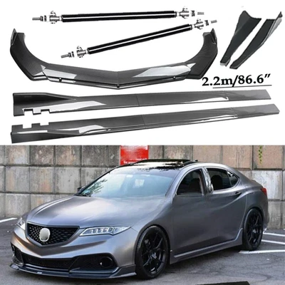 Carbon Fiber Front Bumper Lip Spoiler Side Skirt Body Kits For Acura TLX 15-17 Foto 1 de 4