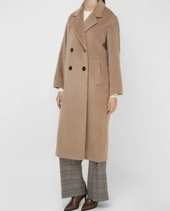 MAX MARA Weekend Alpaca Wool Blend Double Breasted Beige Coat Size IT 40 US 6 - Picture 1 of 13