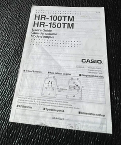 Casio Taschenrechner HR-100TM HR-150TM Bedienungsanleitung Anleitung NUR Anleitung - Bild 1 von 2