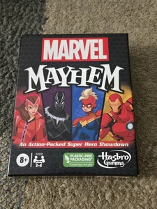Marvel Mayhem Card Game Hasbro Superhero Battle for 2 to 4 Players Ages 8+ NEW - Picture 1 of 2