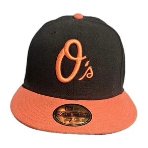 Cappello aderente New Era 59Fifty MLB Baltimore Orioles O's nero/arancione - taglia 7 1/8 - Foto 1 di 6