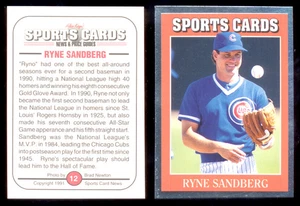 1991 Sports Card News RYNE SANDBERG Chicago Cubs MLB Baseball Silver Foil Card - Picture 1 of 1