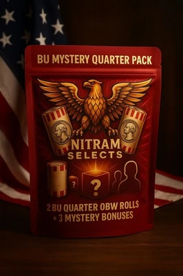 2 BU OBW Quarter Rolls + 3 Mystery Bonus Items - Image 1 of 4