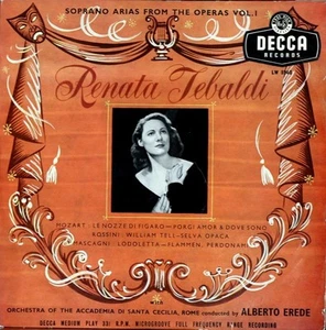 Renata Tebaldi Wolfgang Amadeus Mozart Gioacchino Rossini Andrea Mascagni Sopran - Bild 1 von 3