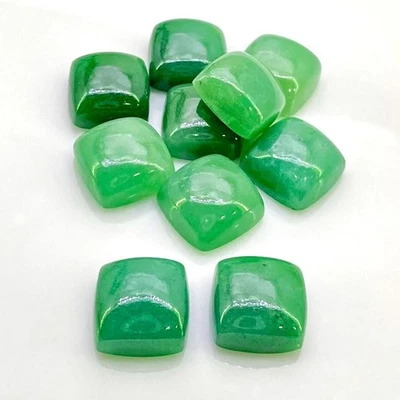 Natural Green Aventurine Cushion Cabochon Gemstone 6,8,10,12,14,16,18,20,22,25mm - Image 1 of 3