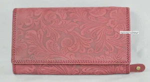 8064 DAMEN LEDER PORTEMONNAIE mit Blumen Geldbeutel leder GELDBÖRSE Portmonee - Bild 1 von 10