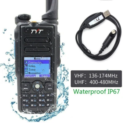 TYT MD-2017 DMR Dual Band VHF/UHF IP67 Waterproof Handheld Transceiver+USB Cable - Image 1 of 4