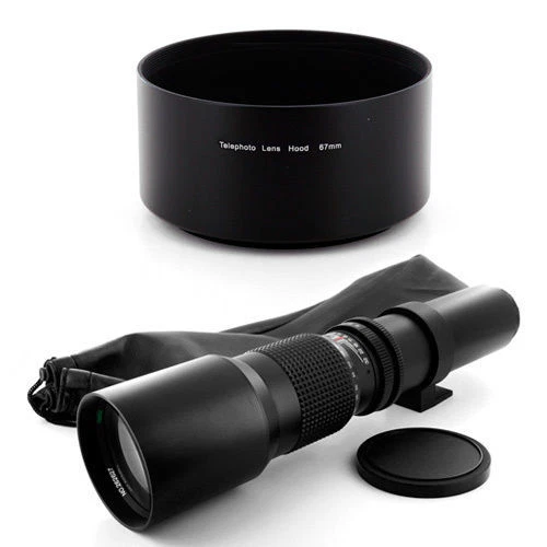 500mm Telephoto Lens + Hood for NIKON D7100 D5100 D3200 D5200 D3X D700 D300 D90 - Image 1 of 1