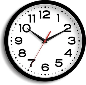 Wall Clock, Modern 8 Inch Battery Operated Wall Clocks, Silent Non Ticking Small - Picture 1 of 27