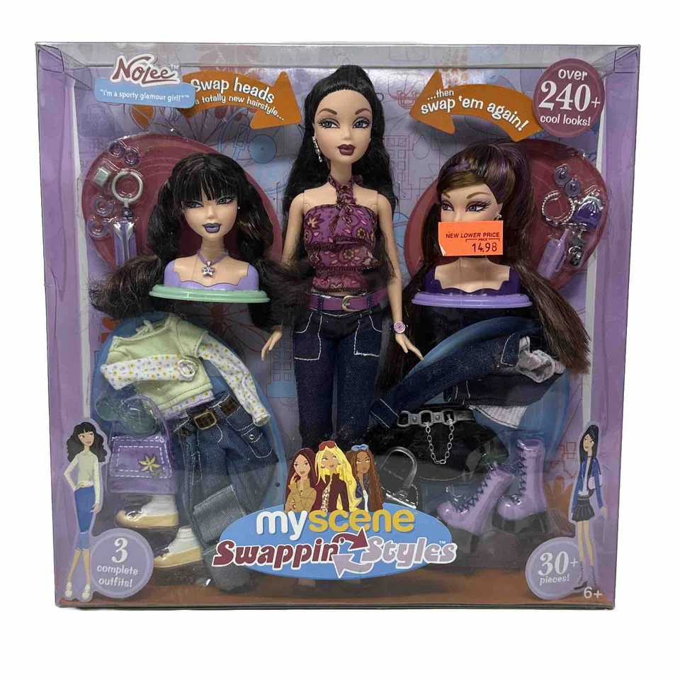 Boneca Barbie My Scene Swappin' Style NoLee lacrada nova na caixa super rara 240 looks - Imagem 1 de 4
