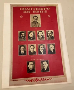 Stampa Riproduzione Manifesto Politburo 2K VKP partito comunista Bolscevico - Picture 1 of 1