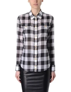 BALMAIN CHECK SHIRT, Size UK 8-10/FR 36 - Picture 1 of 8