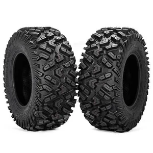 Set 2 25x10-12 ATV Tires 6Ply 25x10x12 UTV Tires 25 10 12 All Terrain Mud Tires - Picture 1 of 13