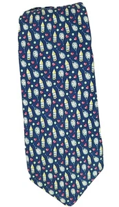 Vineyard Vines Blue Tennis Necktie 40 Love 100% Silk Hand Painted by Ian & Shep - Picture 1 of 3