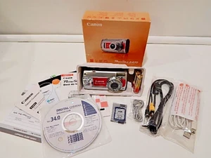 NEW! Canon PowerShot A470 digital camera RED w/accessories NEW IN BOX MINT COND - Picture 1 of 10