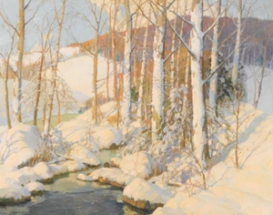 Frederick Mulhaupt Winter Calm Canvas Print 16 x 20  #2820 - Picture 1 of 4