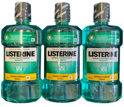 3 x LISTERINE Zahn & Zahnfleischschutz tägliche Mundspülung - (3x600ml)